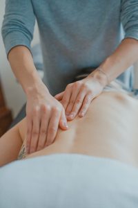 person receiving massage therapy