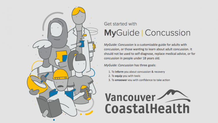 MyGuide Concussion website - VCH