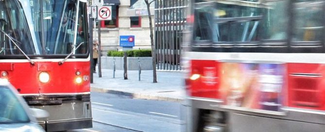 buses in traffic