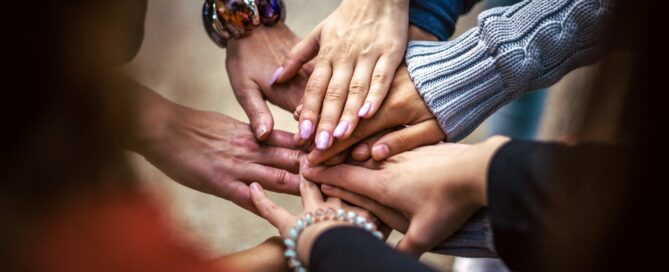 hands touching