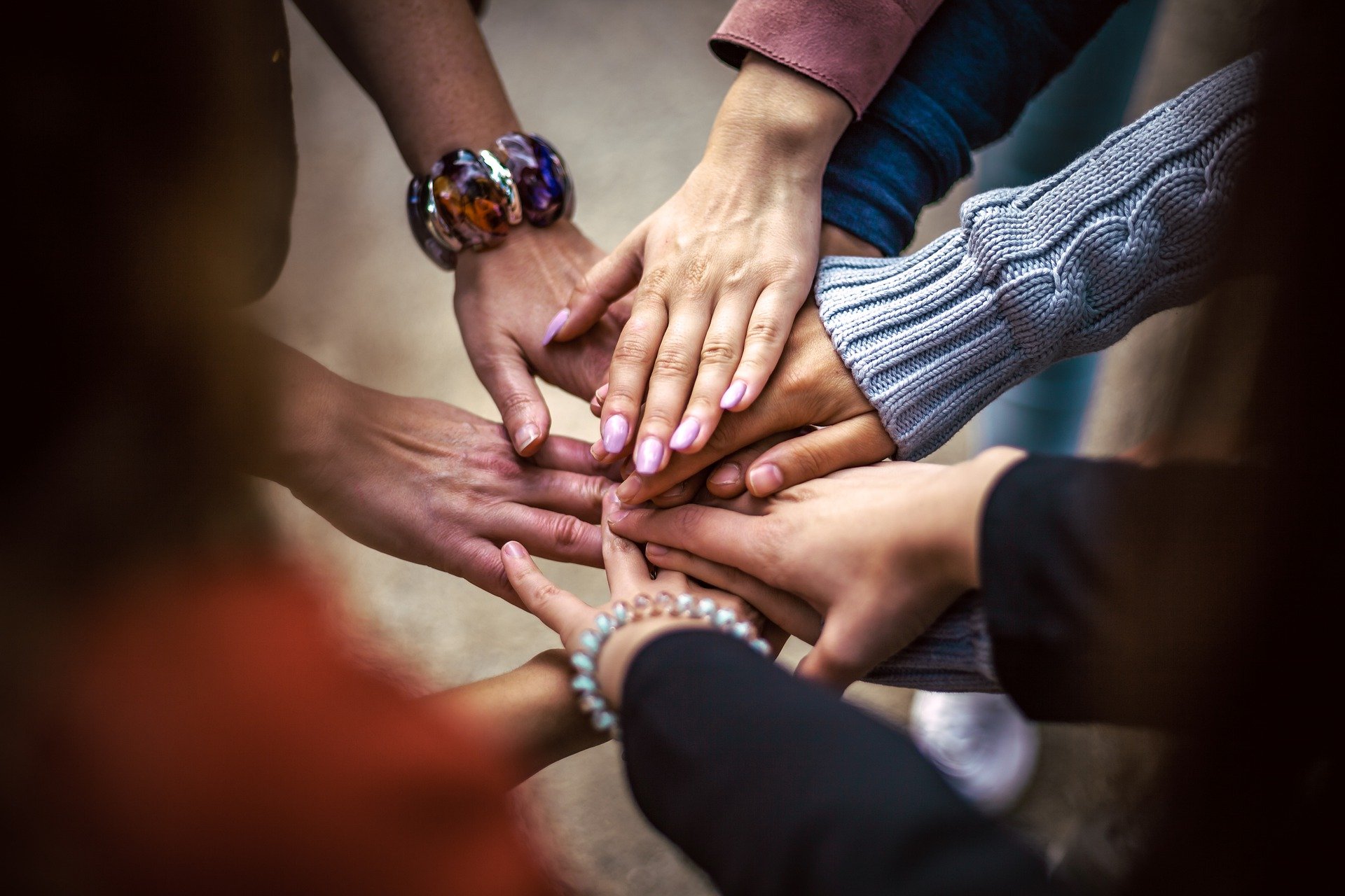 hands touching